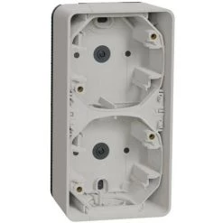 SCHNEIDER Mureva Styl - Boîte 2 Postes Verticale - Saillie - IP55 - IK08 - Blanc (MUR39912)