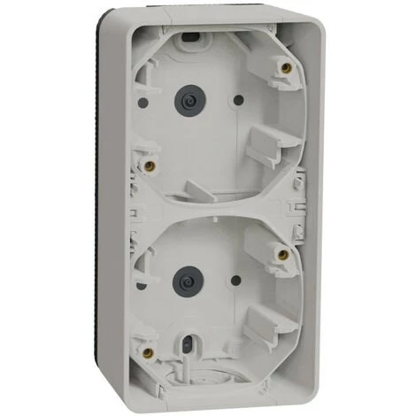 SCHNEIDER Mureva Styl - Boîte 2 Postes Verticale - Saillie - IP55 - IK08 - Blanc (MUR39912) 3 SCHNEIDER Mureva Styl - Boîte 2 Postes Verticale - Saillie - IP55 - IK08 - Blanc (MUR39912)