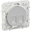 SCHNEIDER Odace, Prise Double RJ45 Alu, Sans Connecteur (S530410) 2 SCHNEIDER Odace, Prise Double RJ45 Alu, Sans Connecteur (S530410) -SCHNEIDER Soldes 31839919 1