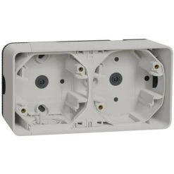 SCHNEIDER Mureva Styl - Boîte 2 Postes Horizontale - Saillie - IP55 - IK08 - Blanc (MUR39914)