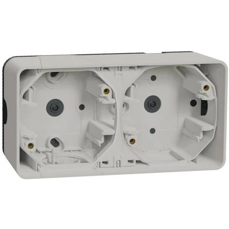 SCHNEIDER Mureva Styl - Boîte 2 Postes Horizontale - Saillie - IP55 - IK08 - Blanc (MUR39914) 3 SCHNEIDER Mureva Styl - Boîte 2 Postes Horizontale - Saillie - IP55 - IK08 - Blanc (MUR39914)