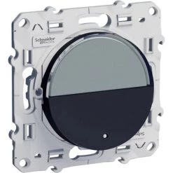 SCHNEIDER Odace, Poussoir Avec Porte-étiquette Anthracite, à Vis (S540266)
