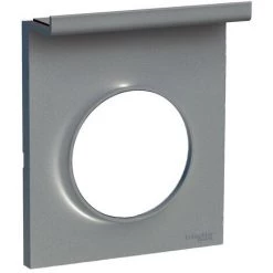 SCHNEIDER Odace Styl Pratic - Plaque Support Téléphone Mobile - 1 Poste - Alu (S530712)