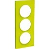 SCHNEIDER Odace Styl - Plaque 3 Postes - Vert Chartreuse - Entraxe 57mm Vertical (S520716H) -SCHNEIDER Soldes 31840011 1