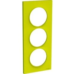 SCHNEIDER Odace Styl - Plaque 3 Postes - Vert Chartreuse - Entraxe 57mm Vertical (S520716H)