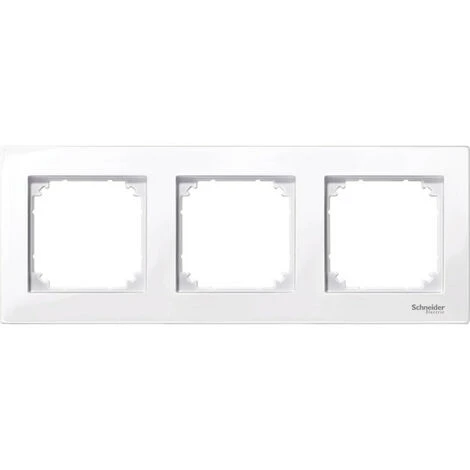 SCHNEIDER Merten M-Plan - Plaque De Finition - 3 Postes - Blanc Antimicrobien Brillant (MTN515325) 3 SCHNEIDER Merten M-Plan - Plaque De Finition - 3 Postes - Blanc Antimicrobien Brillant (MTN515325)