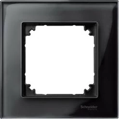 SCHNEIDER Merten M-Plan - Plaque De Finition - 1 Poste - Verre Noir (MTN404103)