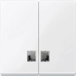 SCHNEIDER Merten M-Plan - Enjoliv. Commande Lumineuse Double D'éclairage - Antimicrob. (MTN438525)