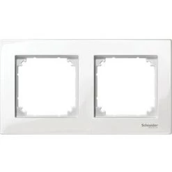 SCHNEIDER Merten M-Plan - Plaque De Finition - 2 Postes - Blanc Polaire Brillant (MTN515219)