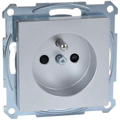 SCHNEIDER Merten M-Plan - Prise 2P+T - NF - Borne Auto - Aluminium (MTN2500-0460) 3 SCHNEIDER Merten M-Plan - Prise 2P+T - NF - Borne Auto - Aluminium (MTN2500-0460)