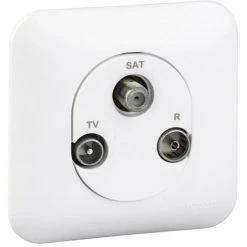 SCHNEIDER Ovalis - Prise TV/FM/SAT - 1 Entrée Arriére (S260461)