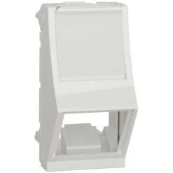 SCHNEIDER Unica - Prise Pour 1 RJ45 S-One Incliné - 1 Mod - Blanc Antimicrob - Méca Seul (NU940620)