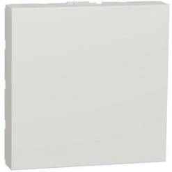 SCHNEIDER Unica - Obturateur - 2 Modules - Blanc Antimicrobien - Mécanisme Seul (NU986620)