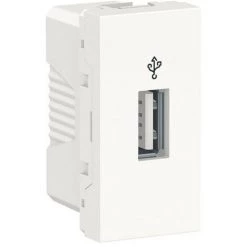 SCHNEIDER Unica - Prise USB 3.0 - Connecteur Data - 1 Mod - Blanc - Méca Seul (NU342918)
