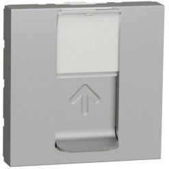 SCHNEIDER Unica - Prise RJ45 Simple - Cat 6 FTP - 2 Mod - Alu - Méca Seul (NU341930)