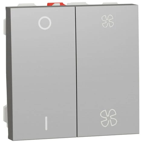 SCHNEIDER Unica - Commande VMC - ON/OFF + 2 Vitesses - 10A - 2 Mod - Alu - Mécanisme Seul (NU321430) 3 SCHNEIDER Unica - Commande VMC - ON/OFF + 2 Vitesses - 10A - 2 Mod - Alu - Mécanisme Seul (NU321430)