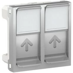 SCHNEIDER Unica - Prise Pour 2 RJ45 S-One - 2 Mod - Alu - Méca Seul (NU942030)