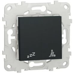 SCHNEIDER Unica - Commande Pour Indicateur De Chambre Hôtel - Anthracite - Méca + Support (NU521754)