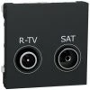 SCHNEIDER Unica - Prise R-TV + SAT - Individuel - 2 Mod - Anthracite - Méca Seul (NU345454) -SCHNEIDER Soldes 31840233 1