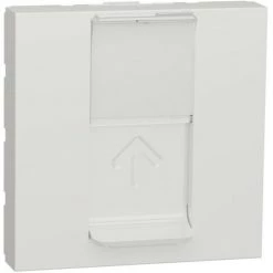 SCHNEIDER Unica - Prise Pour 1 RJ45 S-One - Spéciale Goulotte - 2 Mod - Blanc - Méca Seul (NU941118T)