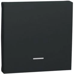 SCHNEIDER Unica - Enjoliveur Interrupteur Ou Bouton-poussoir Lumineux - 2 Mod - Anthracite (NU920054N)