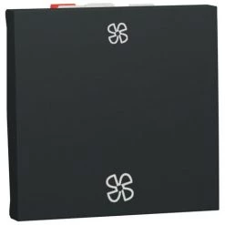 SCHNEIDER Unica - Commande VMC 2 Vitesses - 10A - 2 Modules - Anthracite - Mécanisme Seul (NU320354VMC)