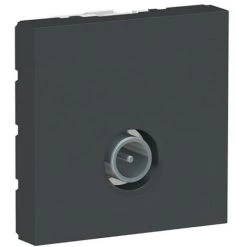 SCHNEIDER Unica - Prise Télévision - TV Mâle - Individuel - 2 Mod - Anthracite - Méca Seul (NU346254)