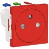 SCHNEIDER Unica - Prise 2P+T - FR - 90° - Affleurant - Raccord Rapide - Rouge - Méca Seul (NU305203) -SCHNEIDER Soldes 31840265 1