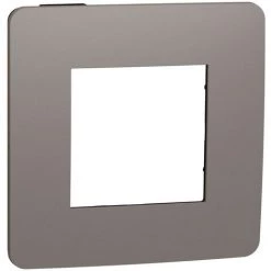 SCHNEIDER Unica Studio Color - Plaque De Finition - Chocolat Liseré Anthracite - 1 Poste (NU280217)