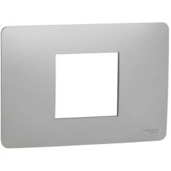 SCHNEIDER Unica Studio - Plaque De Finition - Alu - 2 Modules (NU210230)