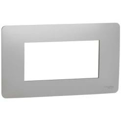 SCHNEIDER Unica Studio - Plaque De Finition - Alu - 4 Modules (NU210430)