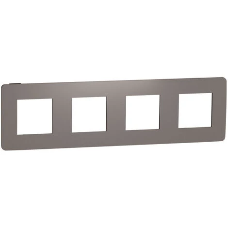 SCHNEIDER Unica Studio Color - Plaque De Finition - Chocolat Liseré Anthracite - 4 Postes (NU280817) 3 SCHNEIDER Unica Studio Color - Plaque De Finition - Chocolat Liseré Anthracite - 4 Postes (NU280817)