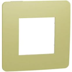 SCHNEIDER Unica Studio Color - Plaque De Finition - Vert Acidulé Liseré Blanc - 1 Poste (NU280211)