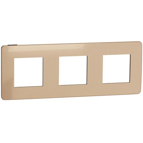 SCHNEIDER Unica Studio Métal - Plaque De Finition - Cuivre Liseré Anthracite - 3 Postes (NU280658) 3 SCHNEIDER Unica Studio Métal - Plaque De Finition - Cuivre Liseré Anthracite - 3 Postes (NU280658)