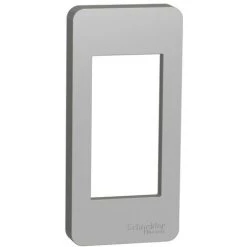 SCHNEIDER Unica - Plaque De Finition étroite - Alu - 1 Module (NU200130)