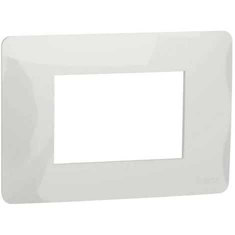 SCHNEIDER Unica Studio - Plaque De Finition - Blanc - 3 Modules (NU210318) 3 SCHNEIDER Unica Studio - Plaque De Finition - Blanc - 3 Modules (NU210318)