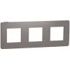SCHNEIDER Unica Studio Color - Plaque De Finition - Chocolat Liseré Anthracite - 3 Postes (NU280617) 2 SCHNEIDER Unica Studio Color - Plaque De Finition - Chocolat Liseré Anthracite - 3 Postes (NU280617) -SCHNEIDER Soldes 31840302 1
