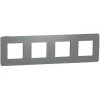 SCHNEIDER Unica Studio Color - Plaque De Finition - Gris Foncé Liseré Anthracite -4 Postes (NU280822) 1 SCHNEIDER Unica Studio Color - Plaque De Finition - Gris Foncé Liseré Anthracite -4 Postes (NU280822) -SCHNEIDER Soldes 31840304 1