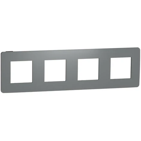 SCHNEIDER Unica Studio Color - Plaque De Finition - Gris Foncé Liseré Anthracite -4 Postes (NU280822) 3 SCHNEIDER Unica Studio Color - Plaque De Finition - Gris Foncé Liseré Anthracite -4 Postes (NU280822)