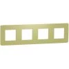 SCHNEIDER Unica Studio Color - Plaque De Finition - Vert Acidulé Liseré Blanc - 4 Postes (NU280811)