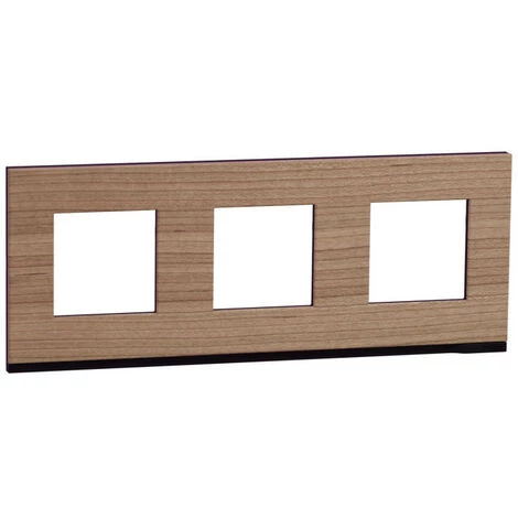 SCHNEIDER Unica Pure - Plaque De Finition - Chêne Liseré Anthracite - 3 Postes (NU600684) 3 SCHNEIDER Unica Pure - Plaque De Finition - Chêne Liseré Anthracite - 3 Postes (NU600684)