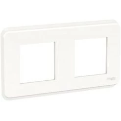 SCHNEIDER Unica Pro - Plaque De Finition - Blanc Antimicrobien - 2 Postes (NU400420)