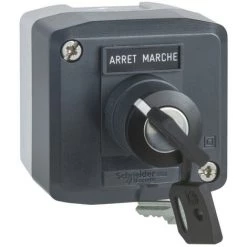 SCHNEIDER Harmony Boite 1 Bouton Tournant 22mm à Clé 1F (XALD142)