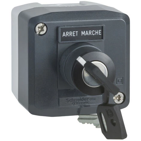 SCHNEIDER Harmony Boite 1 Bouton Tournant 22mm à Clé 1F (XALD142) 3 SCHNEIDER Harmony Boite 1 Bouton Tournant 22mm à Clé 1F (XALD142)