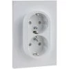 SCHNEIDER Odace Prise De Courant 2P+T Double Allemande Blanc à Griffes Spécial Reno, 1post (S521087) -SCHNEIDER Soldes 31840359 1
