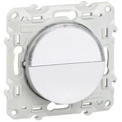 SCHNEIDER Odace, Poussoir Avec Porte-étiquette Alu, à Vis (S530266)