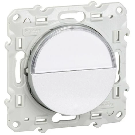SCHNEIDER Odace, Poussoir Avec Porte-étiquette Alu, à Vis (S530266) 3 SCHNEIDER Odace, Poussoir Avec Porte-étiquette Alu, à Vis (S530266)