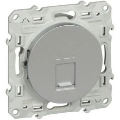 SCHNEIDER Odace - Prise De Communication RJ45 Sans Connecteur - Alu - Pour Infraplus (S530400)