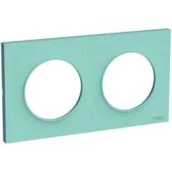 SCHNEIDER Odace Styl Plaque Bleu Cian 2 Postes Horizontaux Ou Verticaux Entraxe 71mm (S520704C)