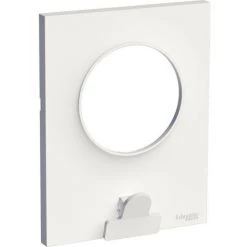 SCHNEIDER Odace Styl Pratic, Plaque Blanc Avec Pince Multi-usage 1 Poste (S520742)